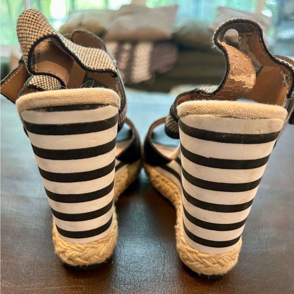 Nordstrom Rack black and white wedges